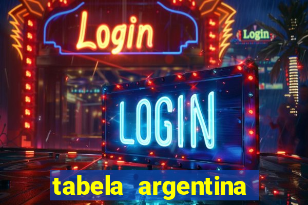 tabela argentina torneo betano